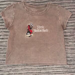 Brandy Melville Brown Crop Top Casual Style